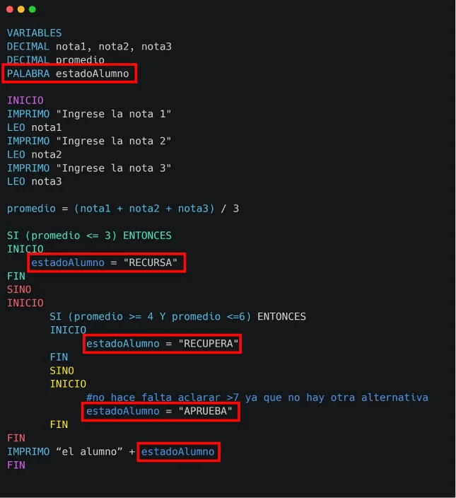 Optimización del algoritmo de notas
