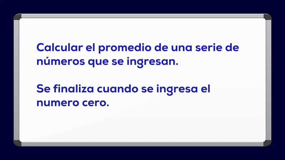 Enunciado ejercicio promedio